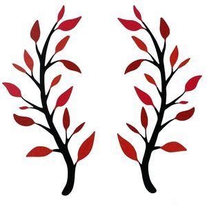 2 Pieces Metal Tree Leaf Wall Décor Branch Leaf Wall Art For Indoor Outdoor💖
